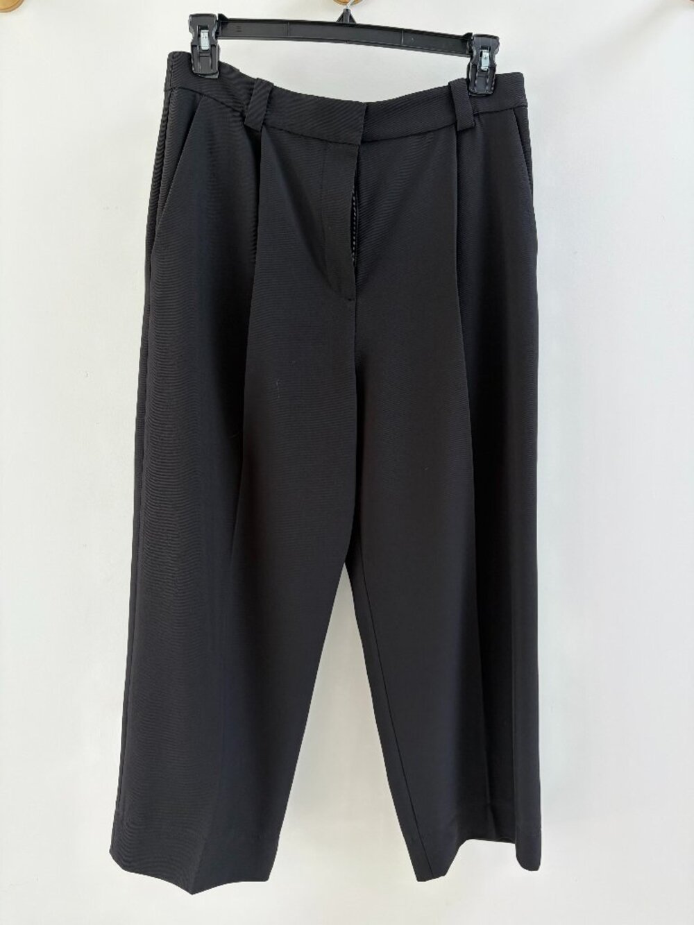 & OTHER STORIES Black Pleated Trousers Size 10